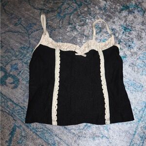 Elegant Black and White Women's Top